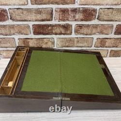 Victorian Portable Writing Desk Campaign Box Marquetry Shell Inlay Antique