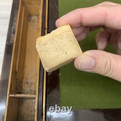 Victorian Portable Writing Desk Campaign Box Marquetry Shell Inlay Antique