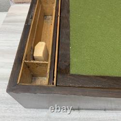 Victorian Portable Writing Desk Campaign Box Marquetry Shell Inlay Antique