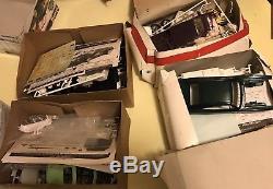 Vintage 1/25 AMT Revell Model Car Junkyard Parts Lot In Boxes Plastic Metal Body