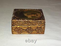 Vintage 1800s Victorian Lady Wood Box