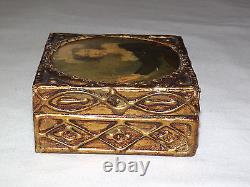 Vintage 1800s Victorian Lady Wood Box