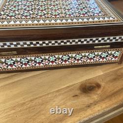 Vintage 1940s Fine Micro Mosaic Moorish Inlaid Decorative Box