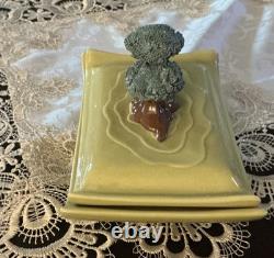 Vintage 1949 Florence Ceramics Ming Bonsai Tree Cigarette Vanity Box Early Rare