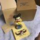 Vintage 1950's Mickey Mouse Timex Watch Mickey Plastic Statue In Original Box