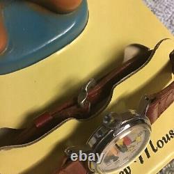 Vintage 1950's MICKEY MOUSE TIMEX Watch MICKEY PLASTIC STATUE in original box