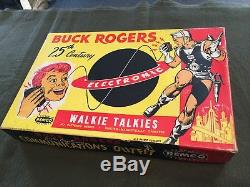 Vintage 1950's Plastic Space Toy BUCK ROGERS Remco Walkie Talkies Set in Box