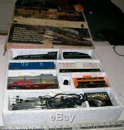 Vintage 1950s Complete O-27 Gauge Electric Steam Freight Train Set wOriginal Box