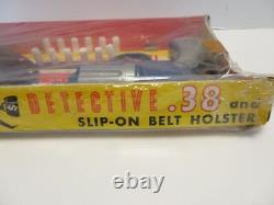 Vintage 1950s Rayline Detective. 38 Plastic Toy Gun MIB New (box a)
