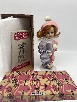 Vintage 1956 Vogue Ginny Doll 8 IN Doll Clown #6041 Tagged Outfit Box Pamphlet