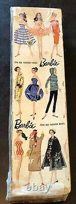 Vintage 1959 Barbie Blonde Ponytail #4 with Original Box and Stand