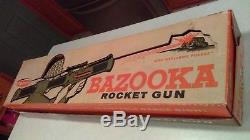 Vintage 1960's Remco Bazooka Rocket Gun With 4 Rockets Nice Box NMIB