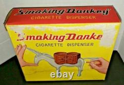 Vintage 1960's Smoking Donkey Cigarette Dispenser Plastic with Box Hong Kong