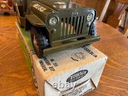 Vintage 1960's Tonka military Jeep excellent original with box