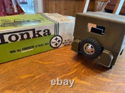 Vintage 1960's Tonka military Jeep excellent original with box