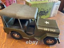 Vintage 1960's Tonka military Jeep excellent original with box