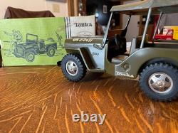 Vintage 1960's Tonka military Jeep excellent original with box