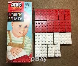 Vintage 1960s 60s LEGO Samsonite Jumbo Brick Beginners Set 105 Rare Pre-DUPLO