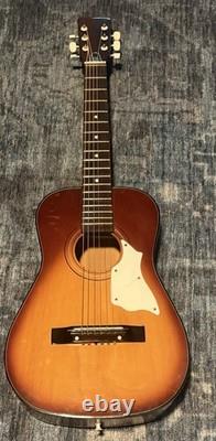 Vintage 1960s/70s Japanese Parlor Folk Acoustic Guitar Small Body Blues Box