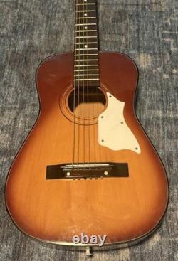 Vintage 1960s/70s Japanese Parlor Folk Acoustic Guitar Small Body Blues Box
