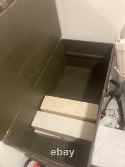 Vintage 1967 Military Foot Locker Trunk Box Bern Kane Production INC