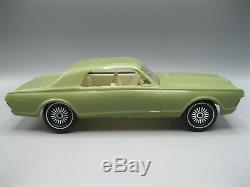 Vintage 1967 Plastic Mercury Cougar Dealer Promo Car 2 Door Olive Green With Box