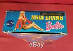 Vintage 1969 Mattel Barbie Dramatic New Living Rooted Lashes All Org Box Mod
