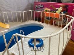 Vintage 1980 Barbie Dream Pool, swimming pool Box included working shower