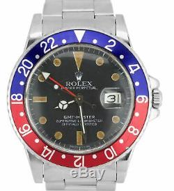Vintage 1980 Rolex GMT-Master Pepsi Blue Red 16750 Matte 40mm Watch Box + Papers