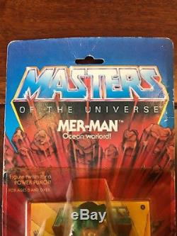 Vintage 1980s Mattel Master of the Universe Mer-Man Action Figure in Box MOC