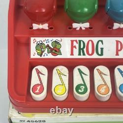 Vintage 1980s Sears Frog Piano With Box And Music Notes No Sound Plays