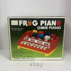 Vintage 1980s Sears Frog Piano With Box And Music Notes No Sound Plays