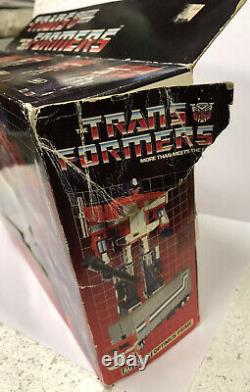 Vintage 1984 Hasbro Transformers G1 Autobot Optimus Prime Box Missing 2 Missiles