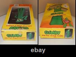 Vintage 1985 Lewco Radio Gumby AM/FM Table Radio, Working Toy Radio, Box