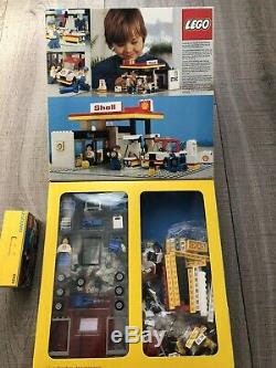 Vintage 1986 LEGO 6378 Shell Service Station Plus LEGO 6628 Shell Tow Truck New