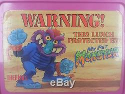 Vintage 1986 TCFC This Lunch Protected My Pet Monster Lunch Box Thermos