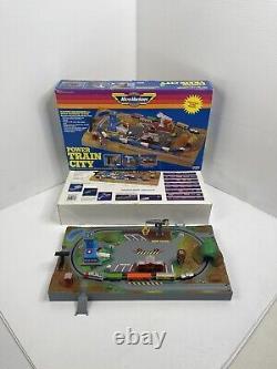Vintage 1990 Micro Machines Power Train City Complete in Box by Galoot READ