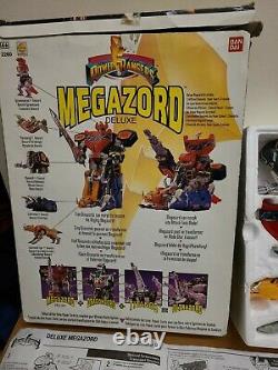 Vintage 1990s Mighty Morphin Power Rangers Megazord Deluxe Set With Original Box