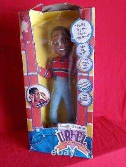Vintage 1991 Hasbro Family Matters Steve Urkel Talking Doll In Box