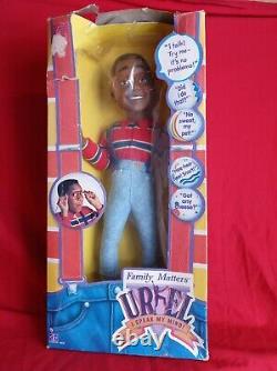Vintage 1991 Hasbro Family Matters Steve Urkel Talking Doll In Box