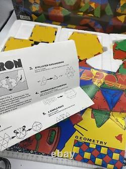 Vintage 1991 POLYDRON Plastic Complete Box Manual 102 PCS Pentagons Triangles