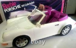 Vintage 1993 White Barbie Porsche 911 Cabriolet No. 10876 Nice Shape With Box
