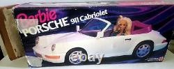 Vintage 1993 White Barbie Porsche 911 Cabriolet No. 10876 Nice Shape With Box