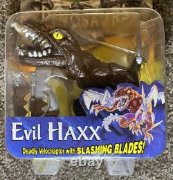 Vintage 1996 Extreme Dinosaurs Evil Haxx Velociraptor Action Figure NEW