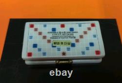 Vintage 1999 Midwest of Cannon Falls Scrabble Game Trinket Box With Trinket