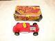 Vintage 50's Marx Red Plastic #3 Hot Rod Friction Sports Car With Original Box