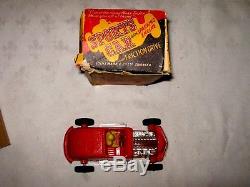 Vintage 50's Marx Red Plastic #3 Hot Rod Friction Sports Car with Original Box