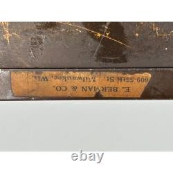 Vintage 60's Wooden Box with Key, E. Berman & Co, Milwaukee Harbor Lake Scene