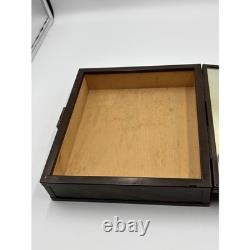 Vintage 60's Wooden Box with Key, E. Berman & Co, Milwaukee Harbor Lake Scene