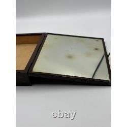 Vintage 60's Wooden Box with Key, E. Berman & Co, Milwaukee Harbor Lake Scene